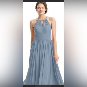 Azazie - Cherish.  Dusty Blue Bridesmaids dress.  Excellent Condition.